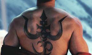  Ajay Devgn Shirtless Shivaay Back Trident Tattoo