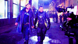  Behind-The-Scenes ~ Jai Courtney as Captain Boomerang and Adam plage as Slipknot