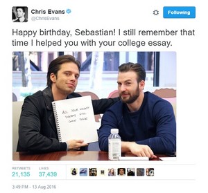  Chris' birthday tweet to Seb