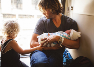  Eric, Wyatt, and baby Esmé.