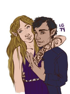  Fey and Rhysand द्वारा LuckyBucky74 on deviantart
