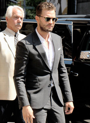 Jamie Dornan spotted outside Colbert Show on August, 04 (x)