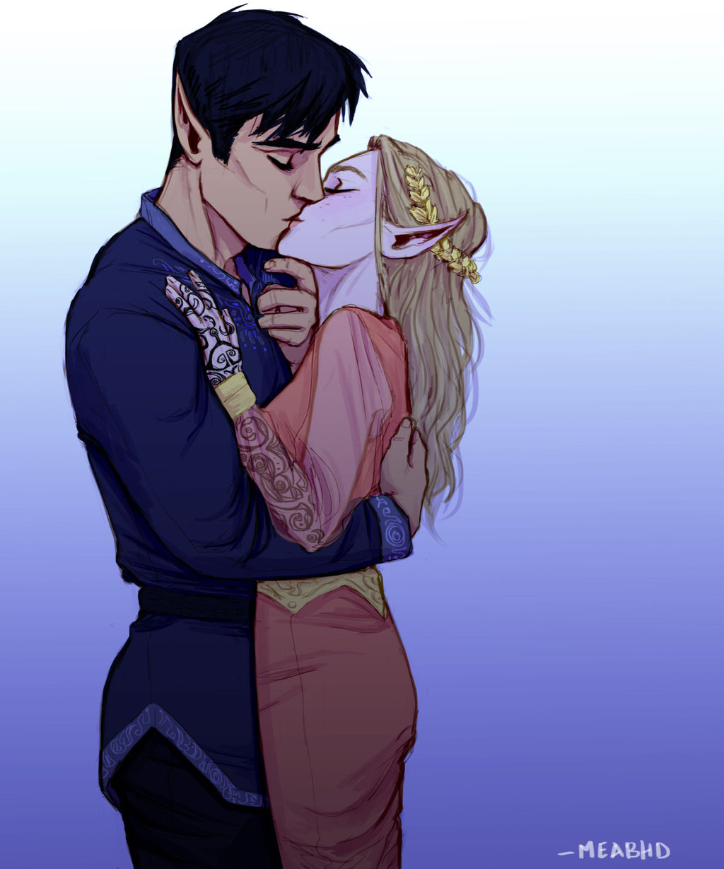 Rhysand and Feyre by meabhdeloughry.