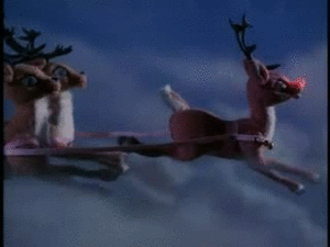  Rudolph guiding the way (animated gif)