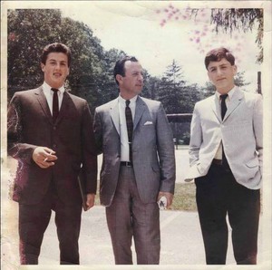  Sylvester Stallone (left) with father and brother