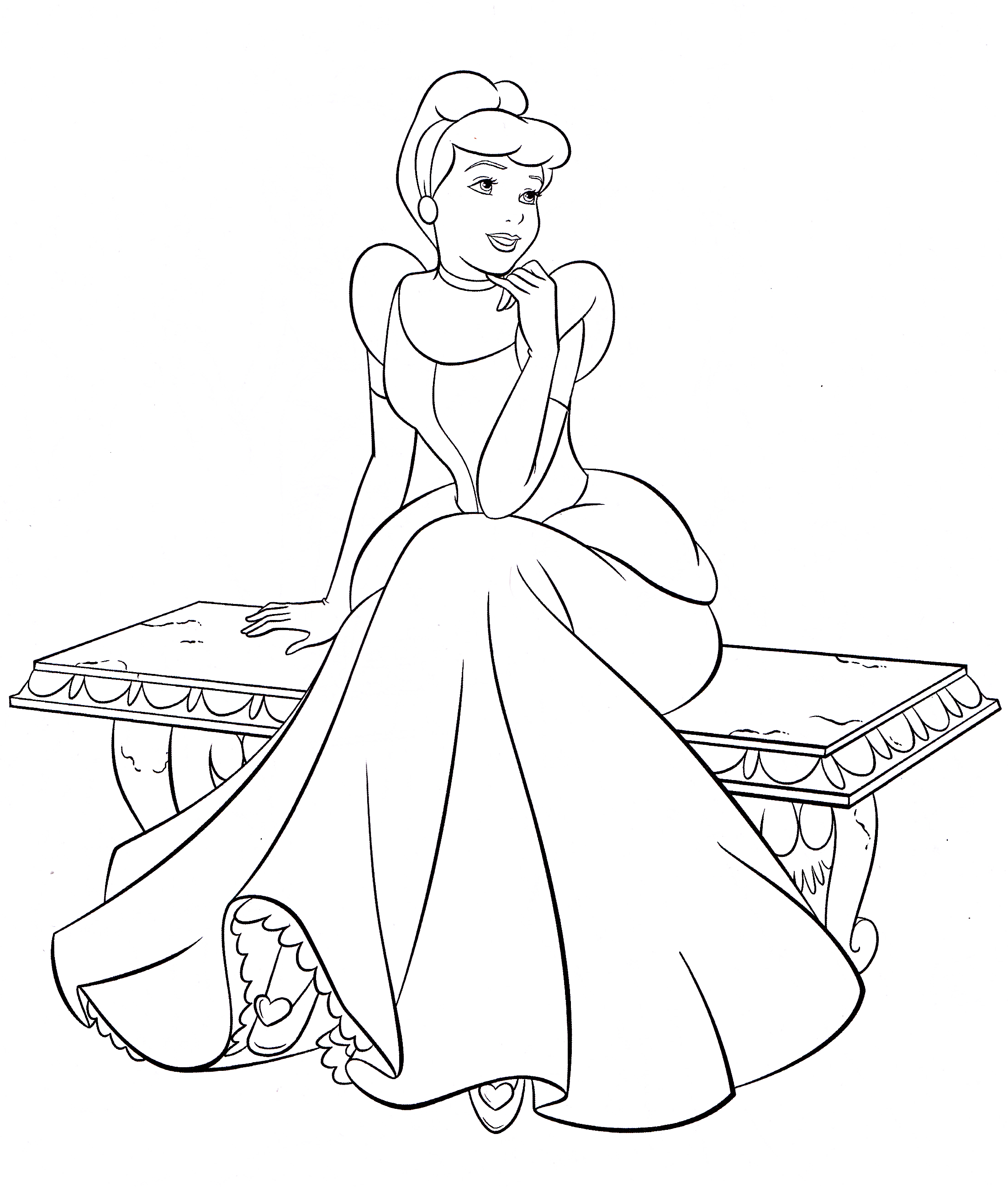 Cinderella Coloring Pages Free Printable