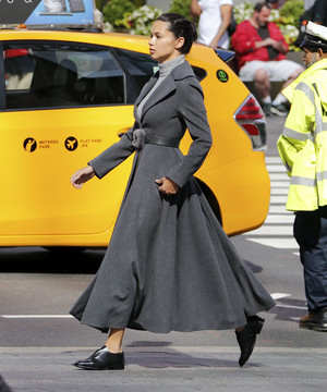  Adriana Lima in Times Square, shooting