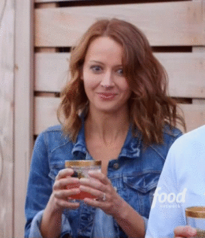 Amy Acker in Life's a party with David Burtka