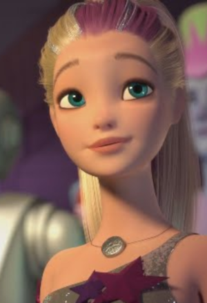  Barbie's hair glitter is so pretty.