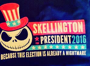  Candidate camisa - Skellington for prez