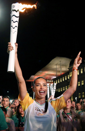 Carrying the Olympic torch