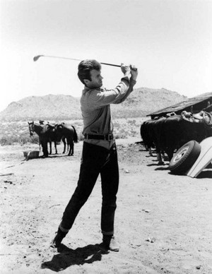  Clint Eastwood on the set of The Good, the Bad and the Ugly