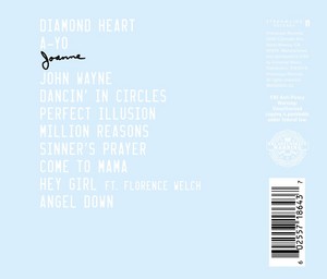  LADY GAGA / #JOANNE / OCT 21 DELUXE & STANDARD TRACKLISTS + CD LABEL