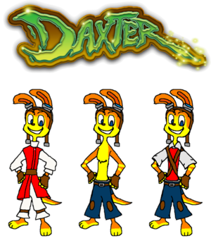  Daxter the Ottsel orange Lighting kertas dinding
