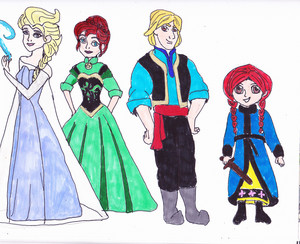  फ्रोज़न आग concept art - The Arendelle royal family