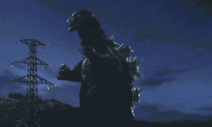Godzilla Hurt by Electricity