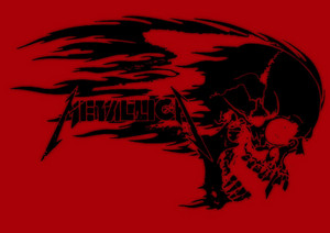  Metallica logo skull flames Metallica poster