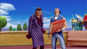Robbie Rotten and Sportacus