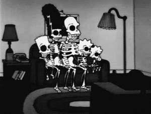 The Simpsons as skeletons (animated gif)