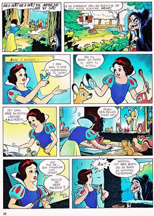  Walt ディズニー Movie Comics - Snow White and the Seven Dwarfs (Danish 1992 Version)