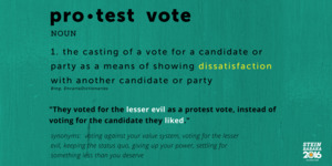  What is a protest vote?