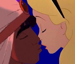  alice and Aladdin are baciare