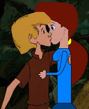ariel and wart kiss in the forest