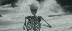  skeletons on a ビーチ (2a) (animated gif)