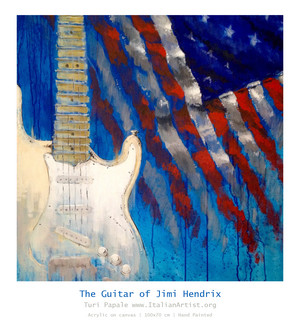 the guitar of Jimi Hendrix 