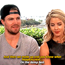  #confirmed stephen amell and emily bett rickards write your پسندیدہ fanfics