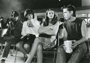  Johnny, Marcia, cerise and Ponyboy at the films