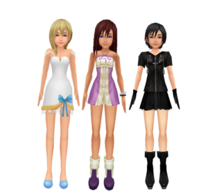  .Kingdom Hearts Kairi Namine and Xion New Style Dress Sorasprincesss