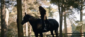  Amy Acker on a horse