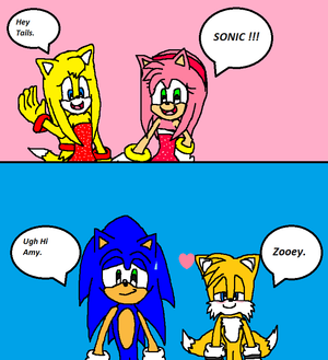  Amy x Sonic and Zooey x Tails Short Comics