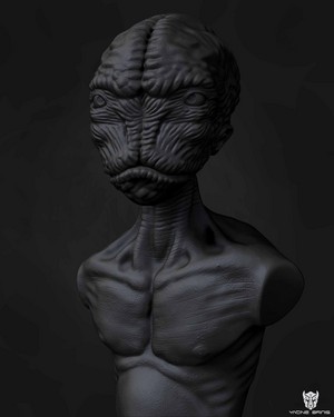 Final Concept Creature High Poly 3D Modeling Alien Monster By Yacine BRINIS