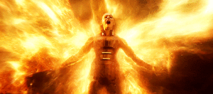  Jean Grey (Sophie Turner) releasing Phoenix in X men Apocalypse 2016