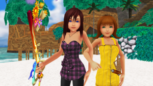  Kairi and Selphie are Team Friends Girl Power.