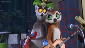  King Julien and Clover during the last tamasha