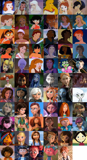 Non 迪士尼 Heroines Collage