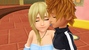  Roxas x Namine the Sweet চুম্বন Care and Happy.