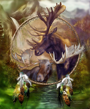  Spirit of the Moose por Carol Cavalaris﻿