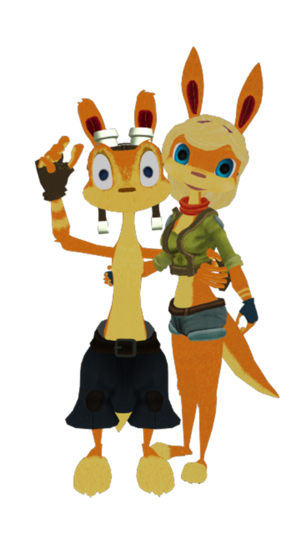 Daxter and Tess the Ottsel Renders