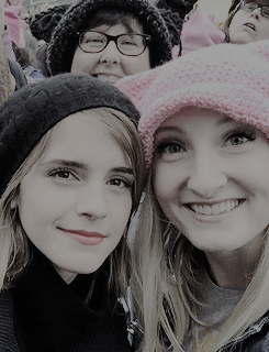  Emma taking selfies at Womens Rally in D.C