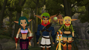  Jak and Daxter with Keira and Tess MMD in Haven Forest