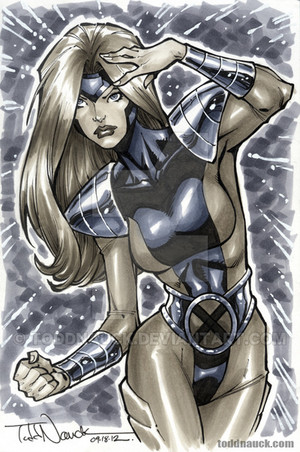 Jean Grey grayscale by ToddNauck