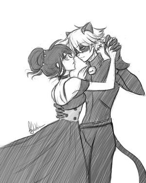  Marinette and Chat Noir