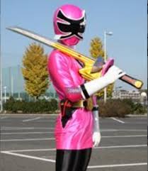  Mia Morphed As The 담홍색, 핑크 Samurai Ranger