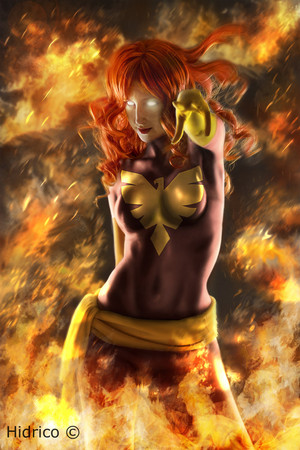 Phoenix X men digital cosplay by Hidrico
