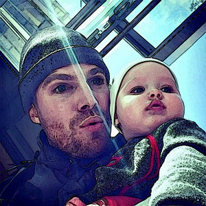 Photo to Painting Mavi and Stephen Amell