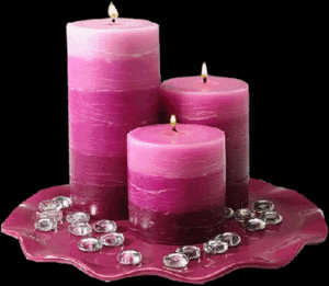  담홍색, 핑크 Candles